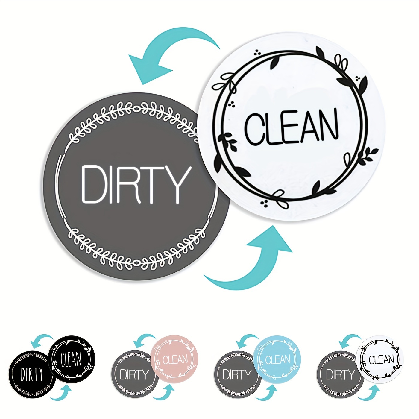 Dishwasher Magnet Clean Dirty Sign, Clean Dirty Magnet for Dishwasher, Dirty Clean Dishwasher Magnet, Dishwasher Clean Dirty Sign, Strong/Non