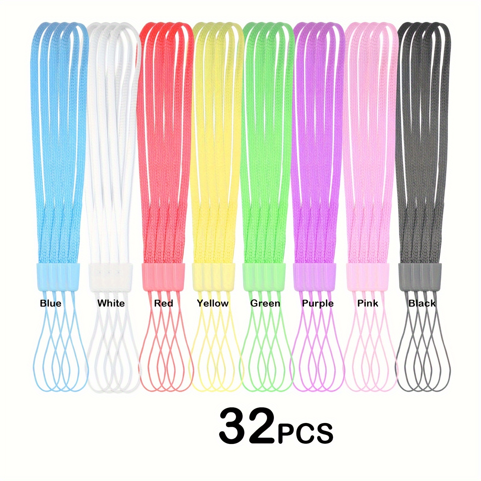 8/16/32pcs Colored Wrist Strap Lanyards For Crafts, Usb Flash Drives, Flashlights, Water Cups, Key Bags, Wallets