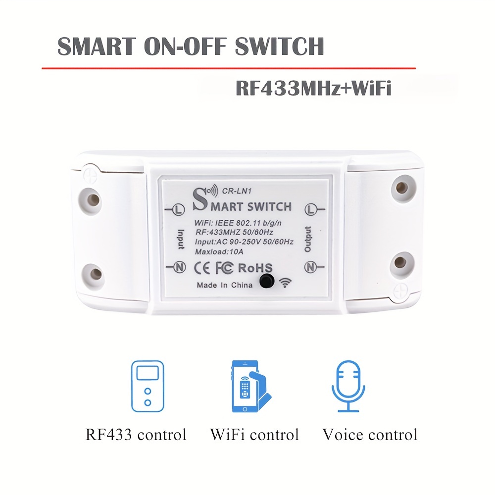 1 Interruptor Inteligente Wi Fi Carga Máxima De 16 A 90 250 - Temu