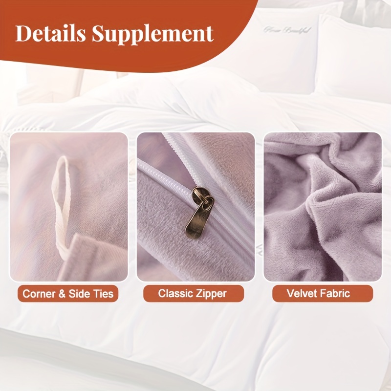 3pcs velvet duvet cover set duvet cover pillowcase Temu