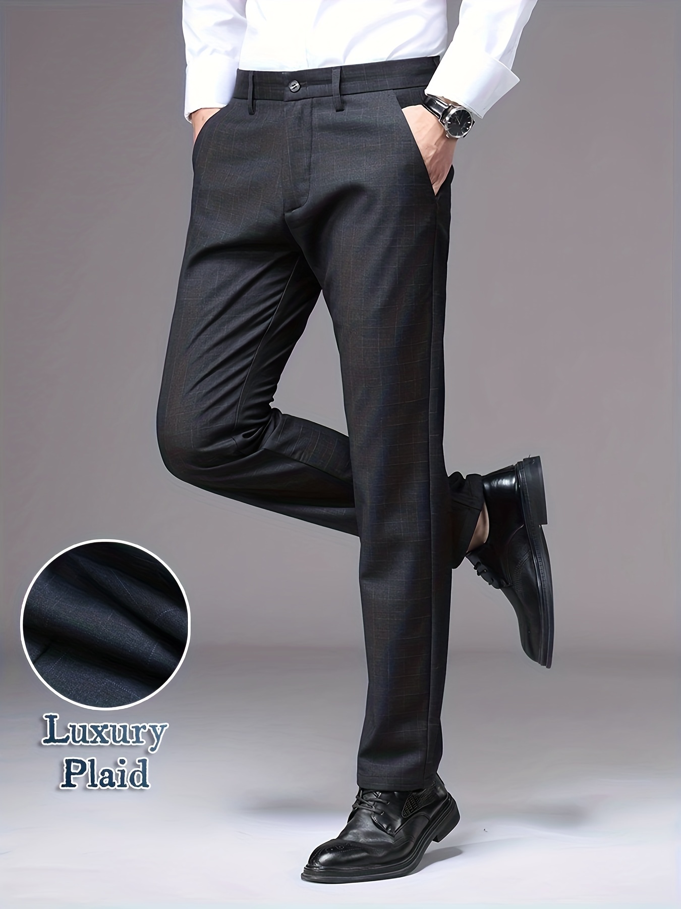 Men's Loose Fit Straight Leg Pants, Casual Comfy Drawstring Thin Trousers  For Spring Summer