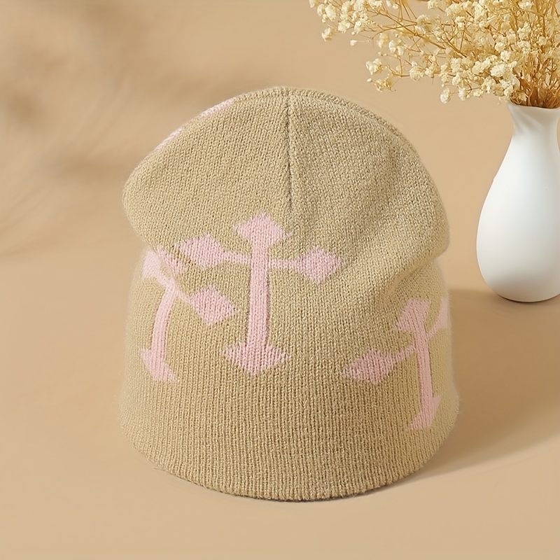 Y2K Multicolor Cross Woolen Stacking Beanie