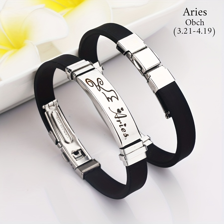 Image of 2023 Steel 12 Zodiac Bangle Bangle Bracelet - Exquisite Soft Leather Design
