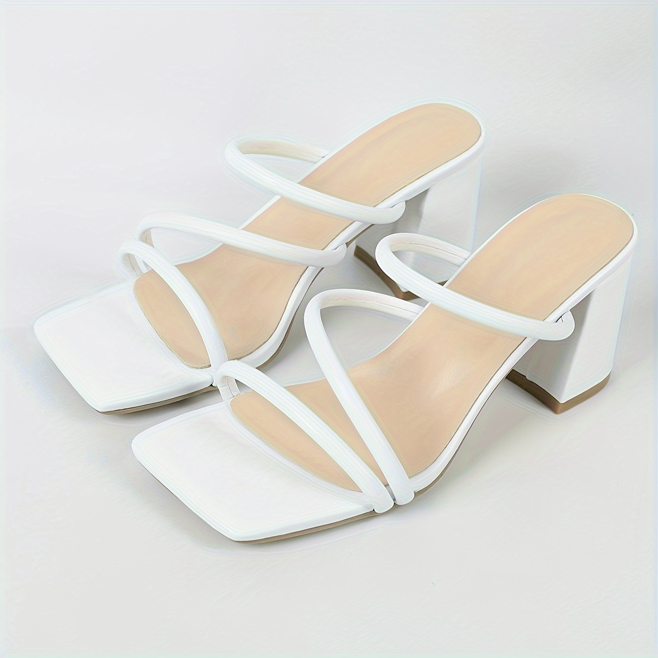 White slip hotsell on heels