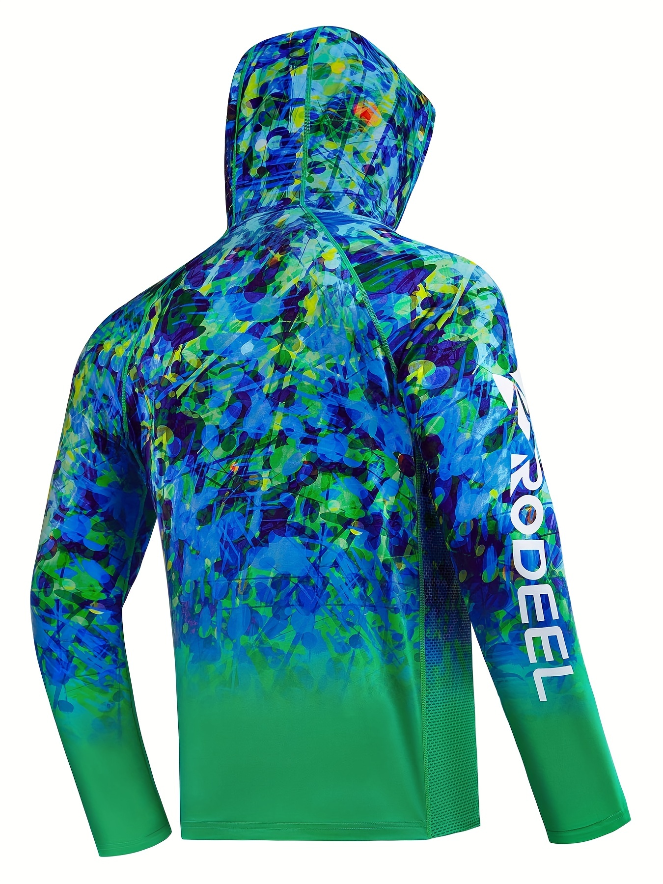 Quick Dry and Lightweight Fishing Jersey Hoodie with Sun Protection in  S-6XL Plus Size FT0096