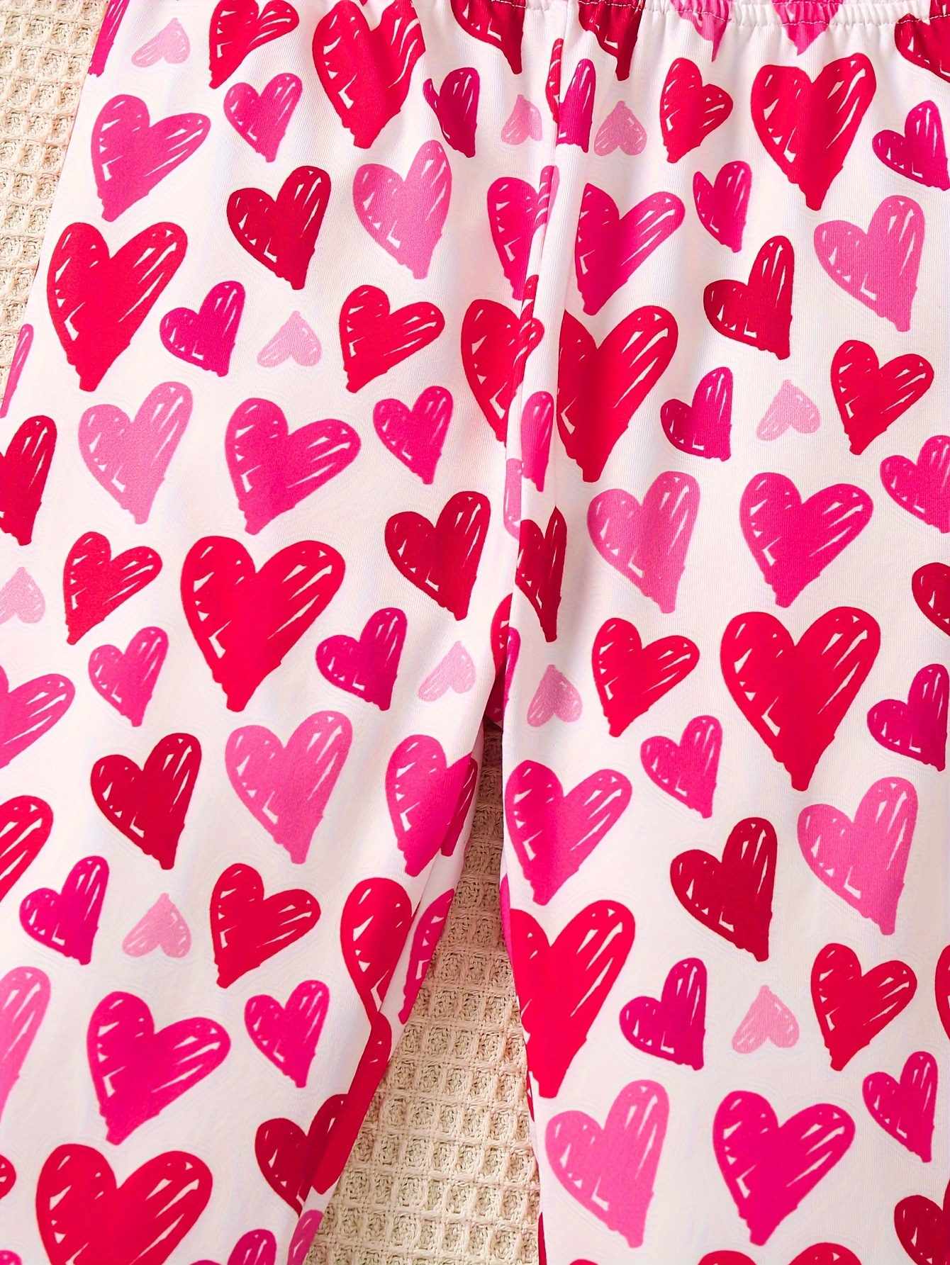 Love You More Plaid Heart Bell Bottom Girls Outfit