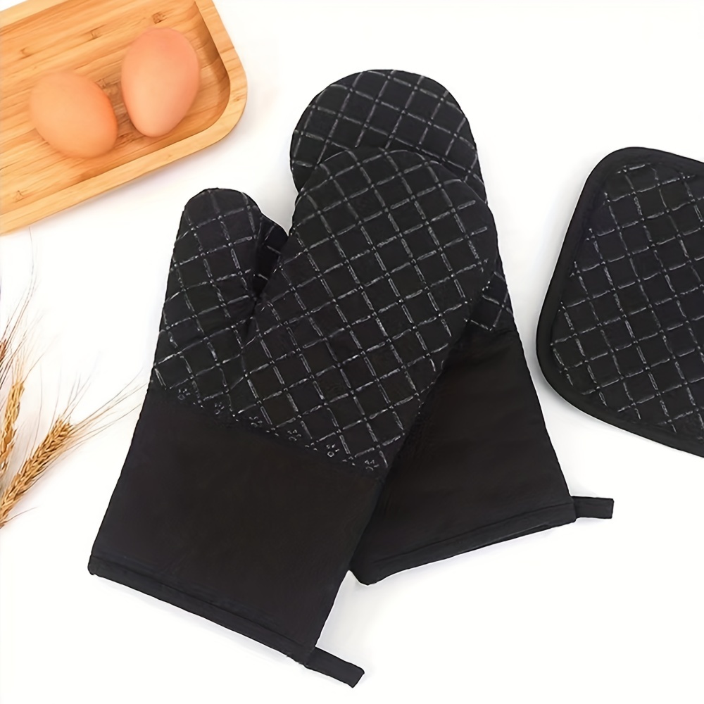 Silicone Oven Mitts And Pot Holder, Thickened Heat Resistant Gloves And Heat  Insulation Pad, Non-slip Bpa-free Oven Mitts For Bbq, Baking, Cooking,  Grilling, Hot Pads For Hot Dishes Or Pans, Home Kitchen