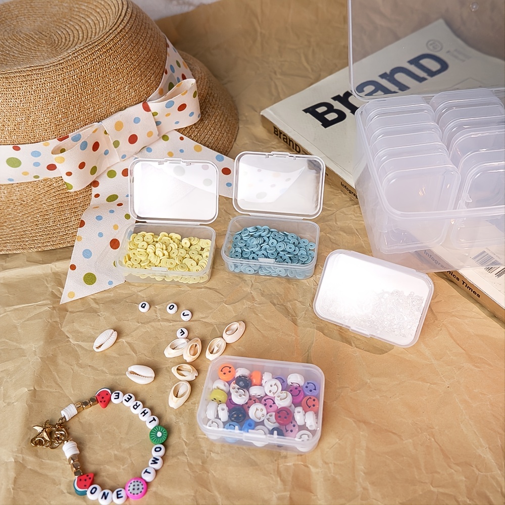 Mini Clear Plastic Storage Box Small Jewelry Beads Organizer - Temu