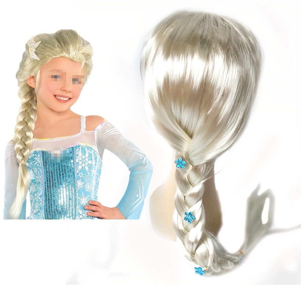 Lampada di Aladdin Halloween Girls Princess Jasmine Hair parrucca lunga  nera Fancy Kids Rapunzel parrucca travestimento bambino Cosplay parrucca