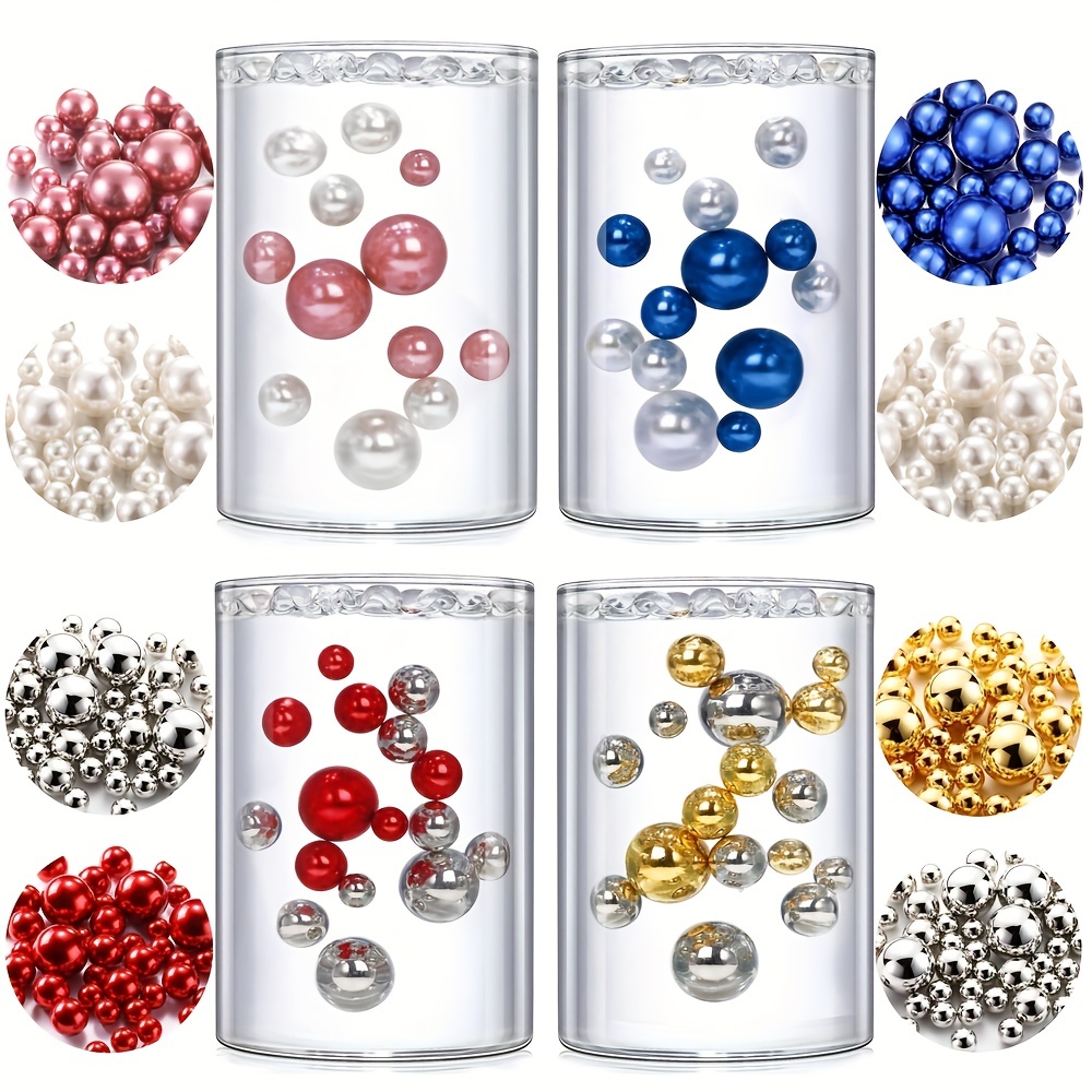  240Pieces Floating NO Hole Pearls Beads For Vases and