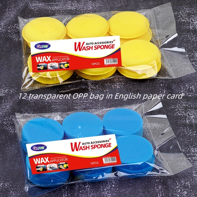 Car Wash Sponge Round Press Edge Waxing Sponge Car Supplies - Temu