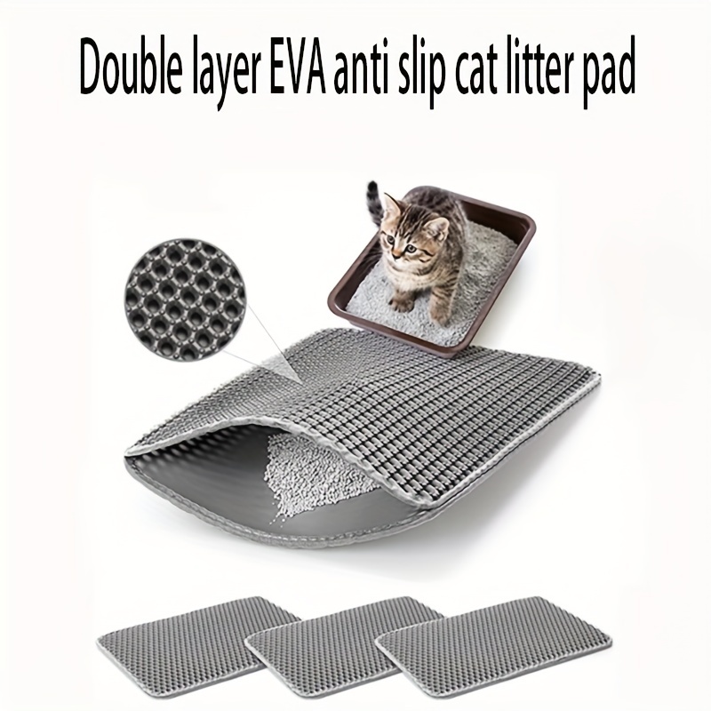 Double Layer Waterproof Cat Litter Trapping Mat Non slip - Temu