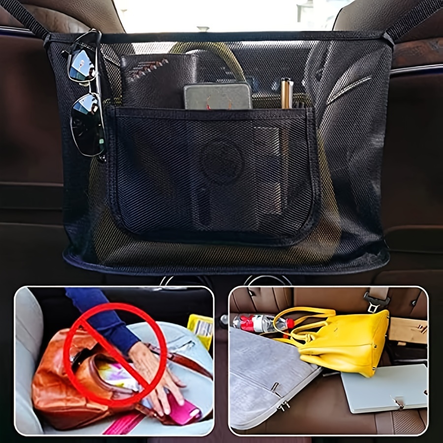 Net Pocket Handbag Holder - Car Storage Organizer Between Front Seats - Car  Accessories, Automotive Consoles & Organizers