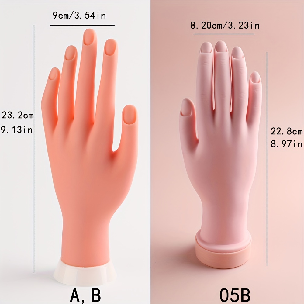 Practice Hand for Acrylic Nails- Silicone Nail Hand Practice