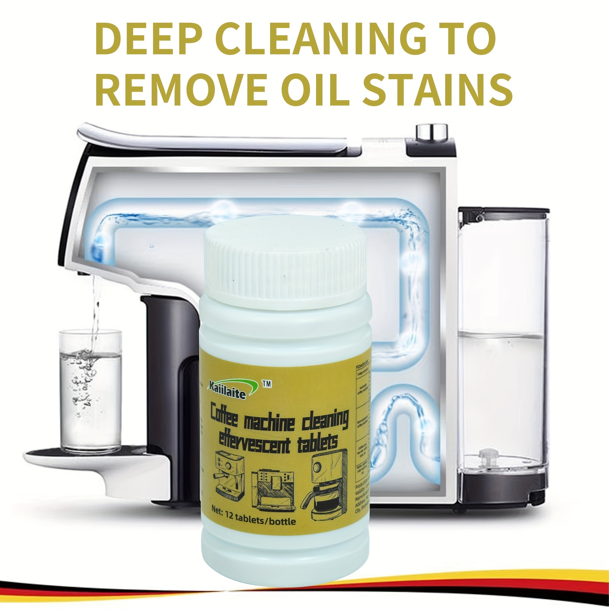 ACTIVE Coffee Maker Cleaner Tablets - Descales & Deep Cleans