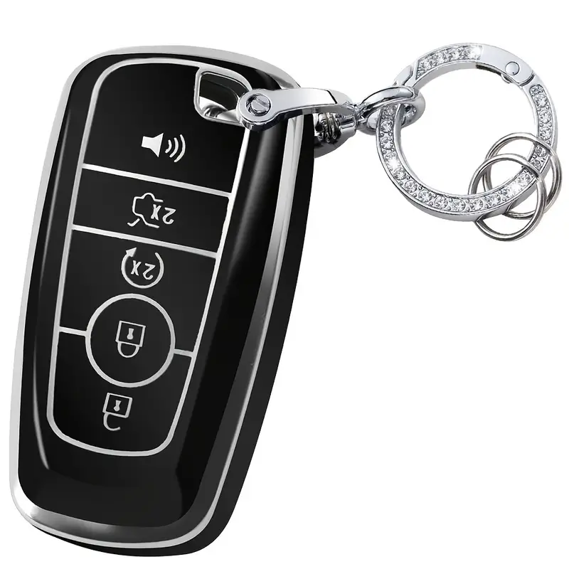 For Ford Key Fob Cover With Keychain Full Protection Key - Temu