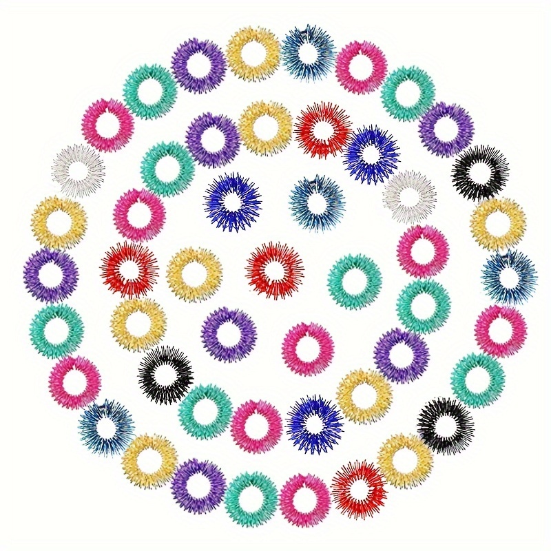 10Pcs Finger Massager Ring Spring Fingertip Massage Toy