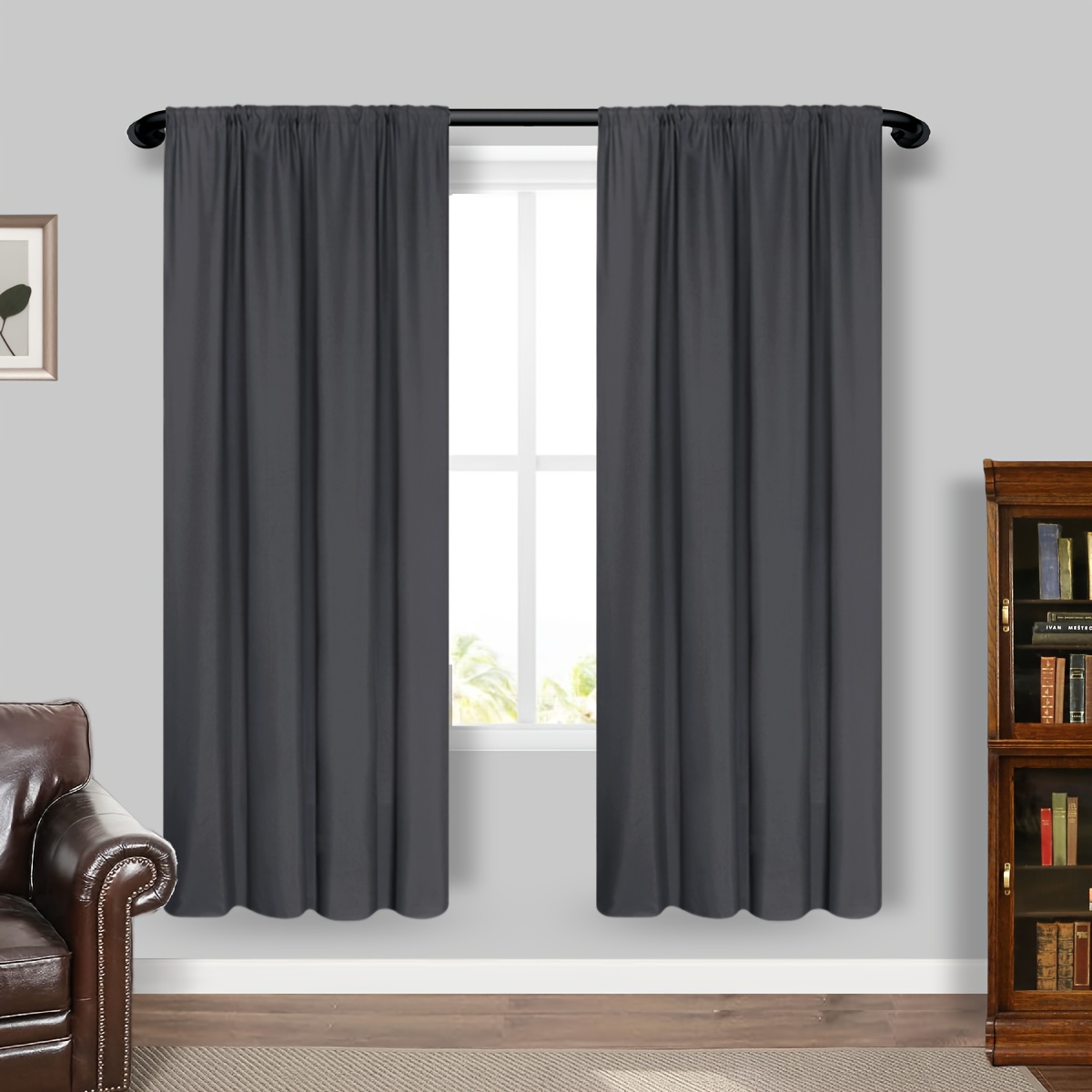 SimpleHome Cortinas 100 opacas para dormitorio aislamiento térmico con  ojales cortinas de ventana para oscurecer la habitación cortinas blancas
