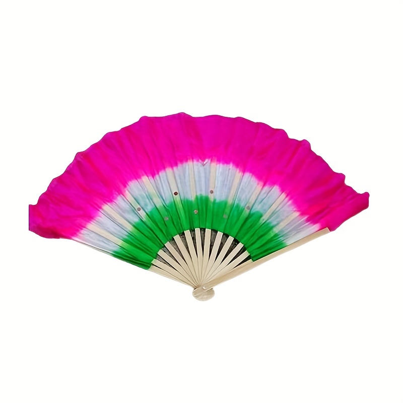 Éventail De Danse Orientale Court Chinois, Voile D'éventail En Bambou,  Éventails De Danse En Bambou Pour Enfants Et Adultes, Accessoires De Danse  - Temu France