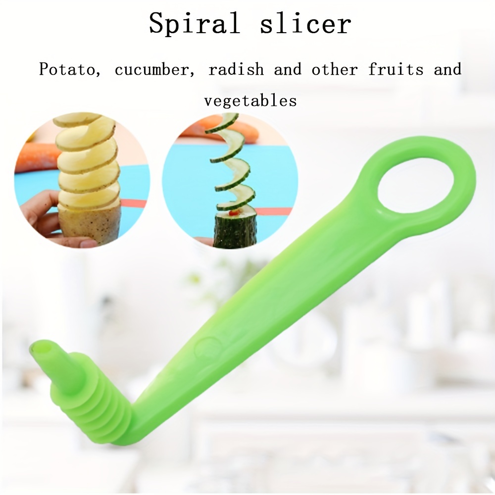 Fridja Vegetables Spiral Cutter Carving Tools - Stainless Steel Manual  Spiral Screw Slicer,Potato Carrot Cucumber Salad Chopper,1 Pack