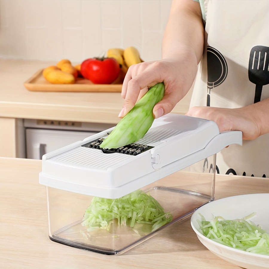 15in1 Vegetable Chopper, Multifunctional Fruit Slicer, Manual Food Grater,  Vegetable Slicer, Cutter With Container, Onion Mincer Chopper, Household  Potato Shredder With 8 Blades, Kitchen Stuff, Kitchen Gadgets, Dorm  Essentials, Cool Stuff - Temu