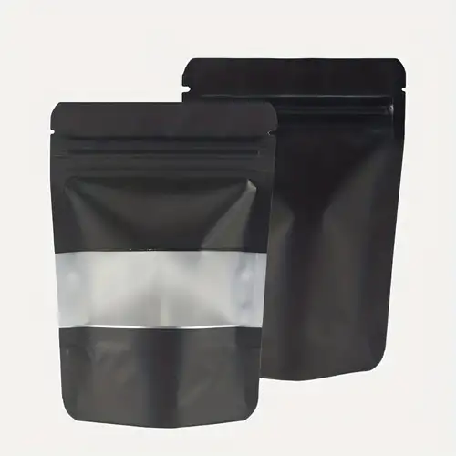 Matte Black Resealable Zip Mylar Bag Food Storage Aluminum - Temu