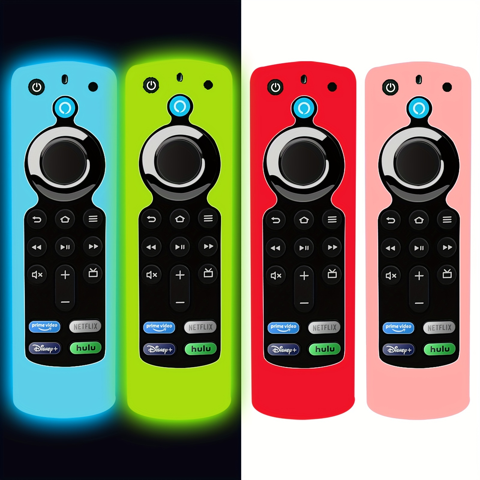 Firestick - Funda para mando a distancia (brilla en la oscuridad),  compatible con Fire TV Stick 4K Alexa Voice Remote Control (verde y azul  cielo) : Electrónica 