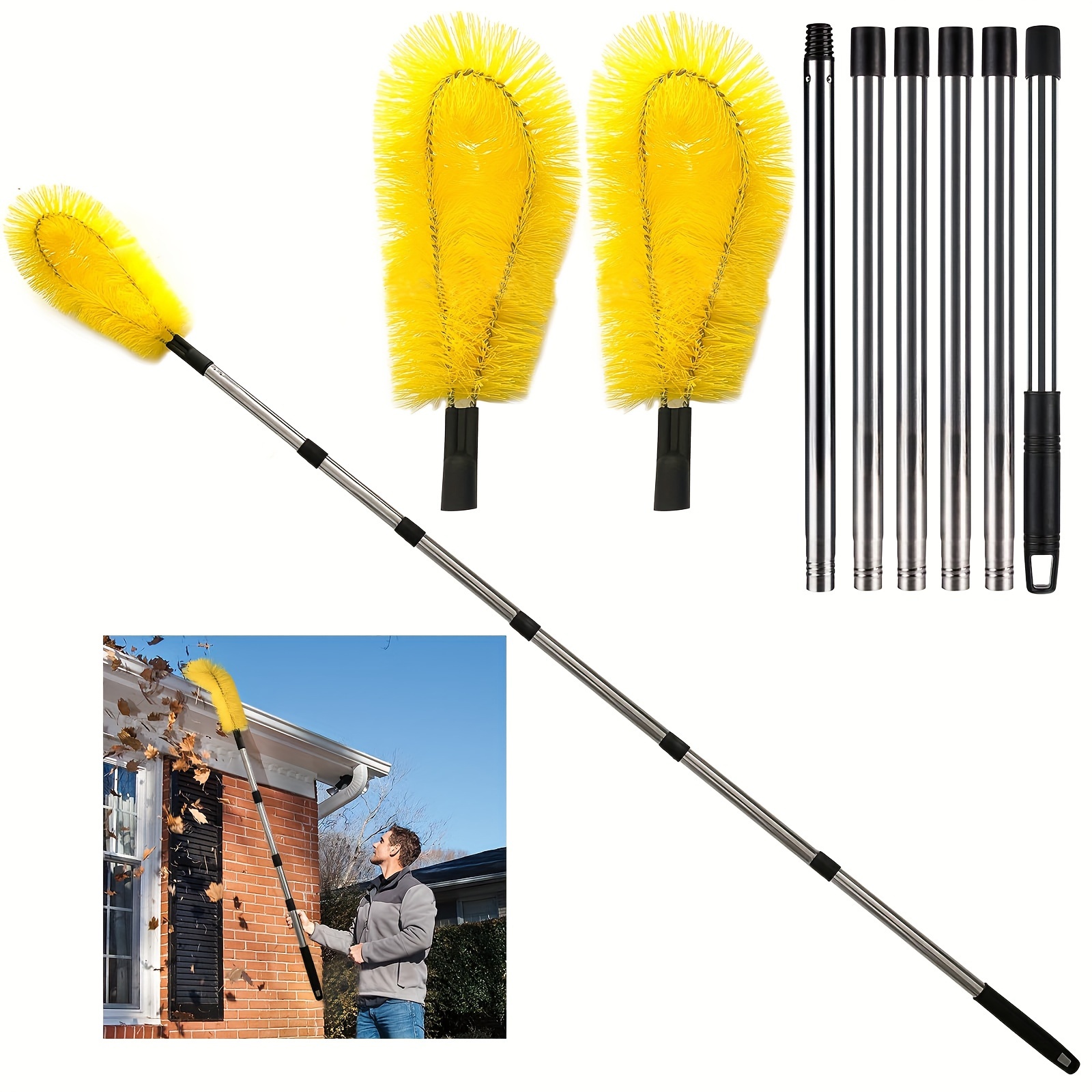 

8pcs Gutter Cleaning Tools From The Ground, Roofing Tool Rain Gutter Guard Cleaner Tool, Easy Remove Leaves And Debris From The Ground