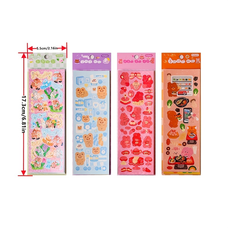  Scrapbook Kit for Girls - Scrapbook for Kids Scrapbook Stickers  for Best Friend Scrapbook - Girly Sticker Pack - Friends Stickers, 3 Packs  Puffy Stickers : Toys & Games
