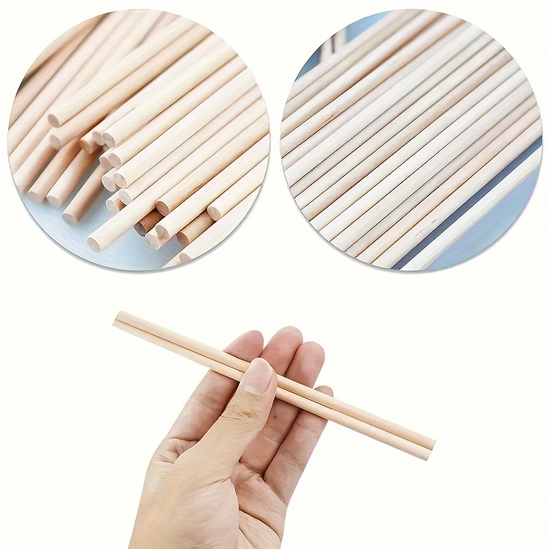 50pcs Palos Madera Redondos Manualidades Diy Palos Madera - Temu Spain