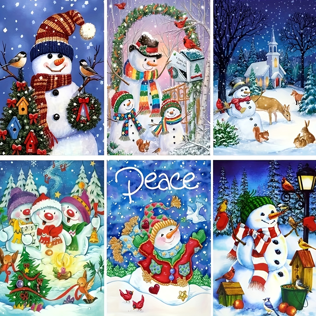 Christmas Diamond Painting Kits for Adults Beginners, Winter Snow