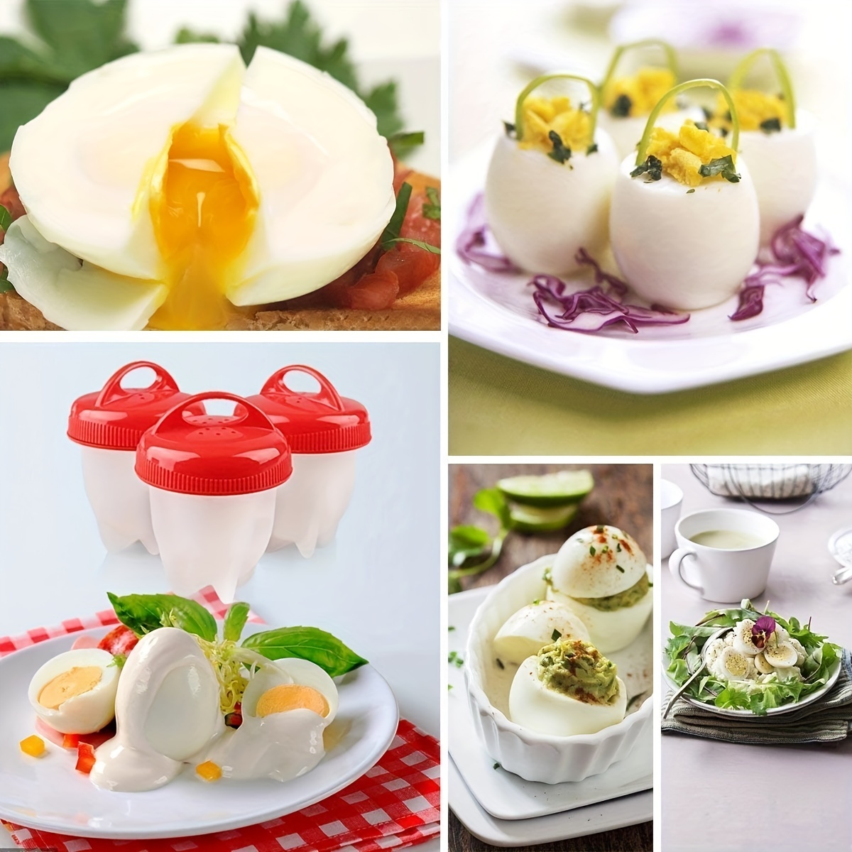 Non-stick Silicone Egg Cup Cooking Cooker Kitchen Baking Gadget Pan  Separator Steamed Egg Cup Egg Poachers Kitchen Gadgets Tools - AliExpress