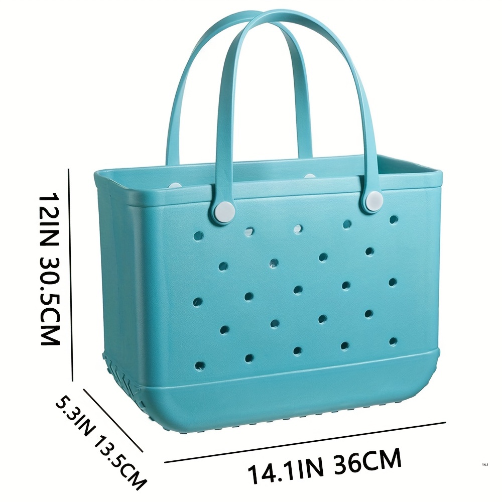 Oversized Rubber Beach Bag Waterproof EVA Portable Handbag Travel Bags with Holes  Tote Bag Women Handbag for Rubber Tote Bag Lightweight for  Beach,Gym,Swimming,Market,Red : .ca: Sports & Outdoors