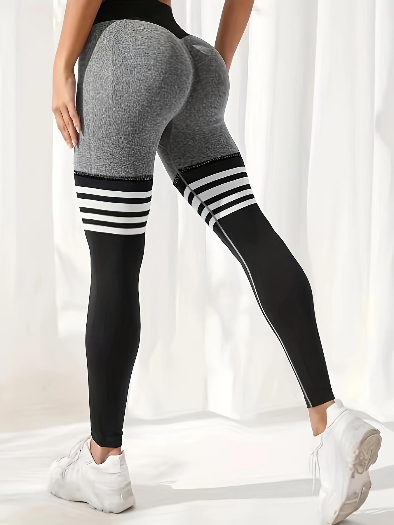 White Thigh High Sock Leggings | Workout Leggings | FitGal Activewear