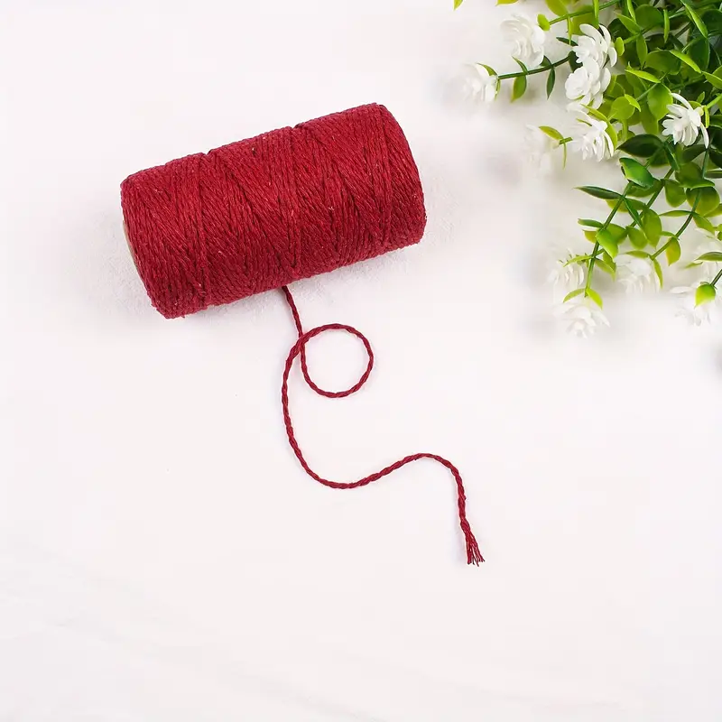 1roll Cotton Christmas String, Red Twine String, Twine For Plants, Handmade  Crafts, Gardening, Gift Wrapping, Wall Decoration, Christmas Decor