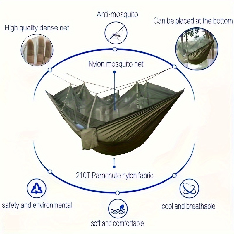 Outdoor Hammock With Mosquito Net Camping Swing