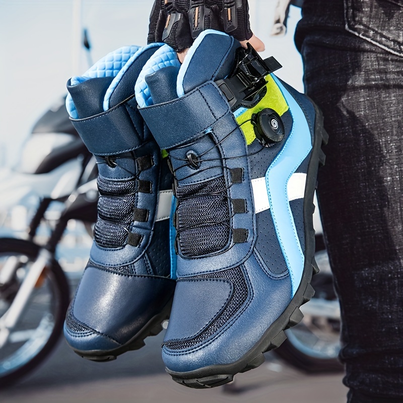 QYHGS Botas de Moto Hombre Calzado de Motociclista Zapatillas de