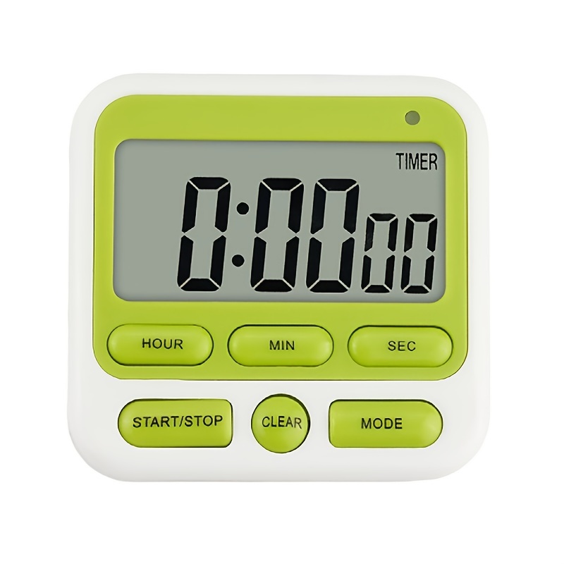 KTKUDY Digital Kitchen Timer with Mute/Loud Alarm Switch ON/Off Switch, 12  Hour Clock 