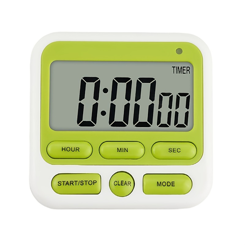 24-Hours Digital Kitchen Timer, 12-Hour Clock, Upgraded Large Display, Loud  Alarm, Magnetic Backing Stand, Count-Up & Count Down Timers for Cooking  Baking Sports Games Office(Blue) 