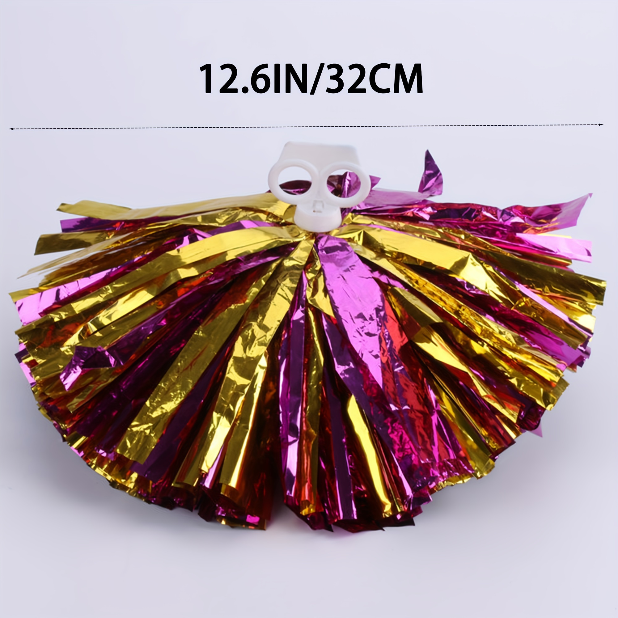 Metallic Pom Poms for Cheerleader, Hot Pink, Metallic Black, Custom Made,  3/4 x 6 - AliExpress