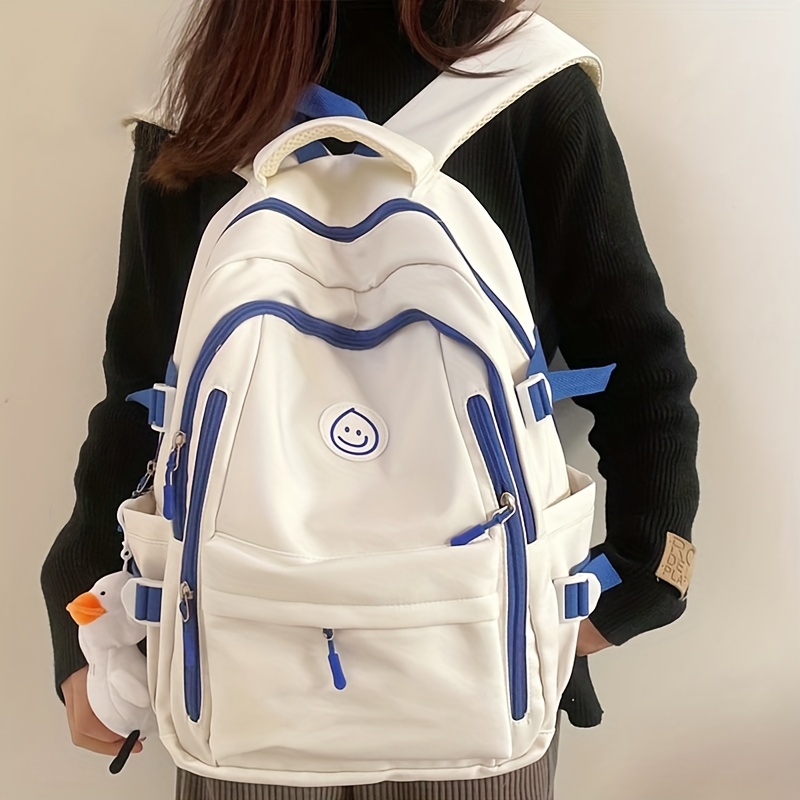 insSchoolbag Female Korean College Junior High School Student Minimalist  All-Match Mori Girl Vintage Travel Backpack School Bag