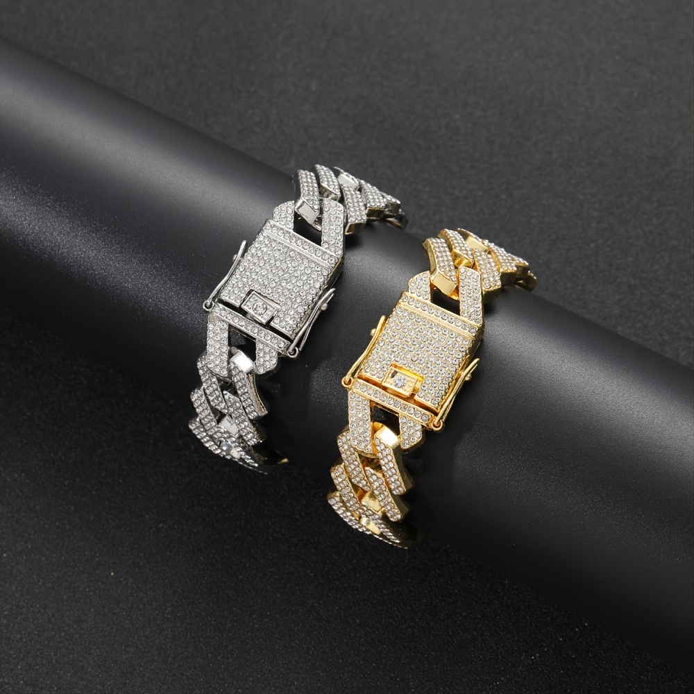 Men's KRKC&CO 20mm Three Rows Diamond Bracelet