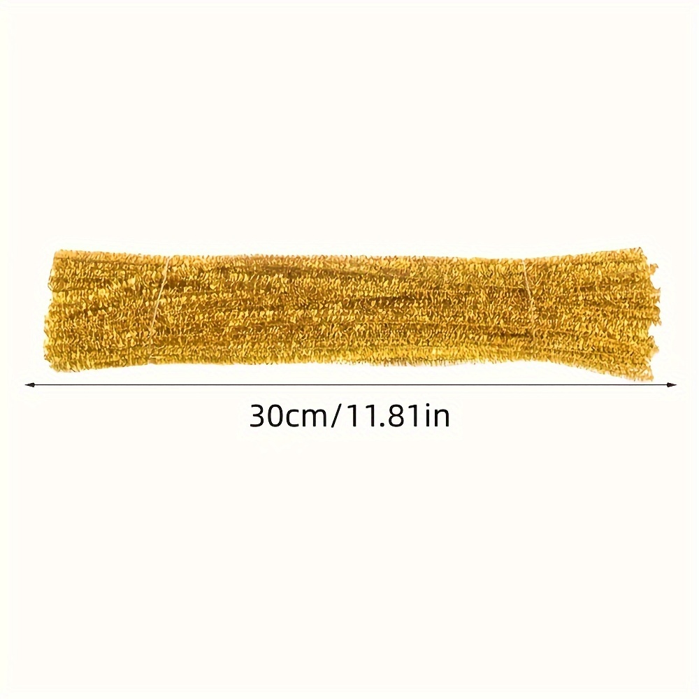 Shiny Chenille Stems Metallic Pipe Cleaner Wired Sticks for