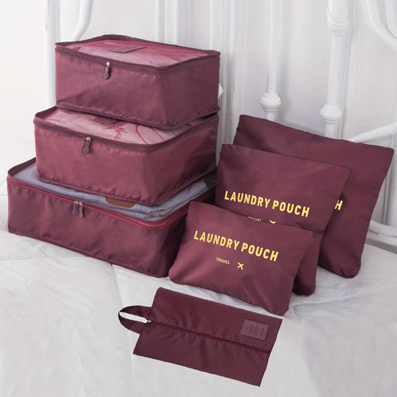 Estantes de viaje colgantes portátiles, organizador de maleta, cubos de  embalaje para viajes, inserto de armario de mano, bolsas de viaje de gran