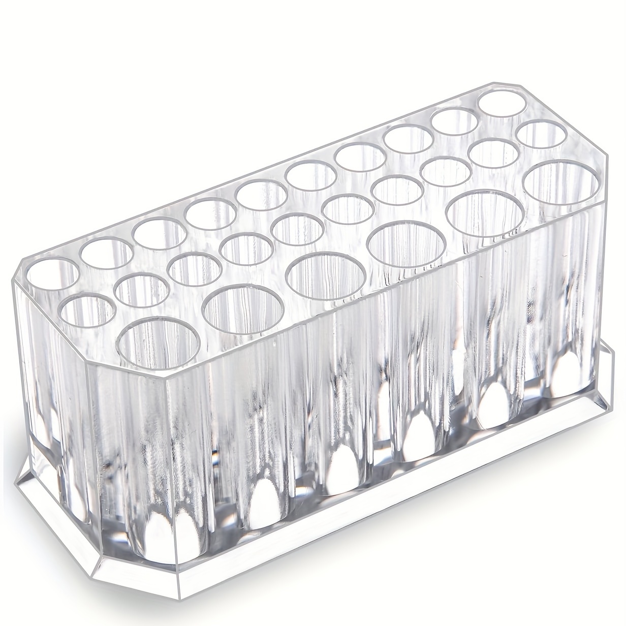 Clear Acrylic Eyeliner Lip Liner Pencil Holder 26 Slots Makeup Display  Stand Organizer Makeup Brushes Shelf Cosmetic Storage Box - AliExpress