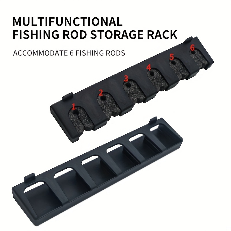 Wall mounted Fishing Rod Display Rack 6 hole Multifunctional - Temu