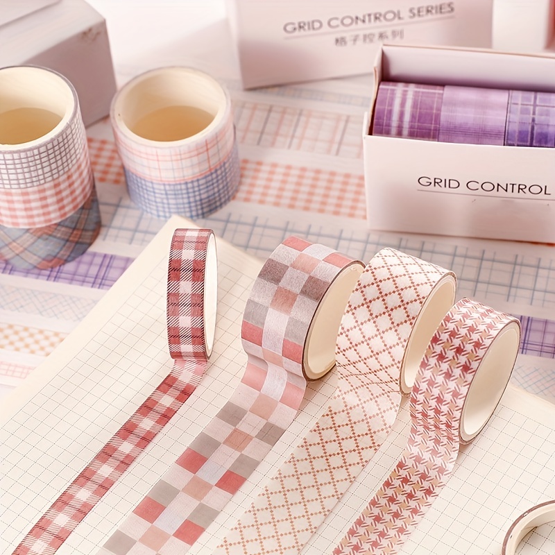 Classical Plaid Series Washi Tape Student Scrapbook Decor - Temu