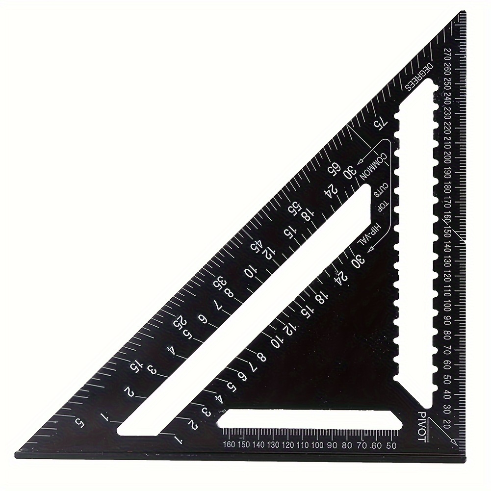 Aluminum Ruler (Metric) Black