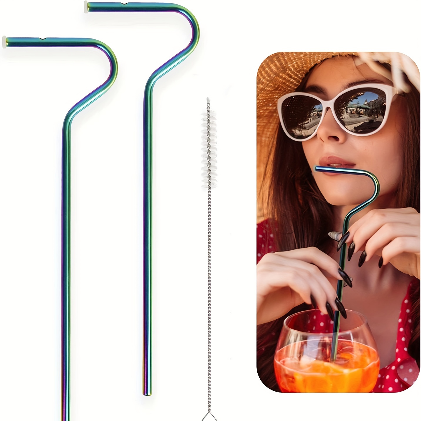 Anti-wrinkle Silicone Reusable Straws - Flute Style Design For Engaging Lips  Horizontally - Prevents Wrinkles - Curved No Wrinkle Straws - Reusable  Glass Drinking Straws - Kitchen Gadgets - Temu