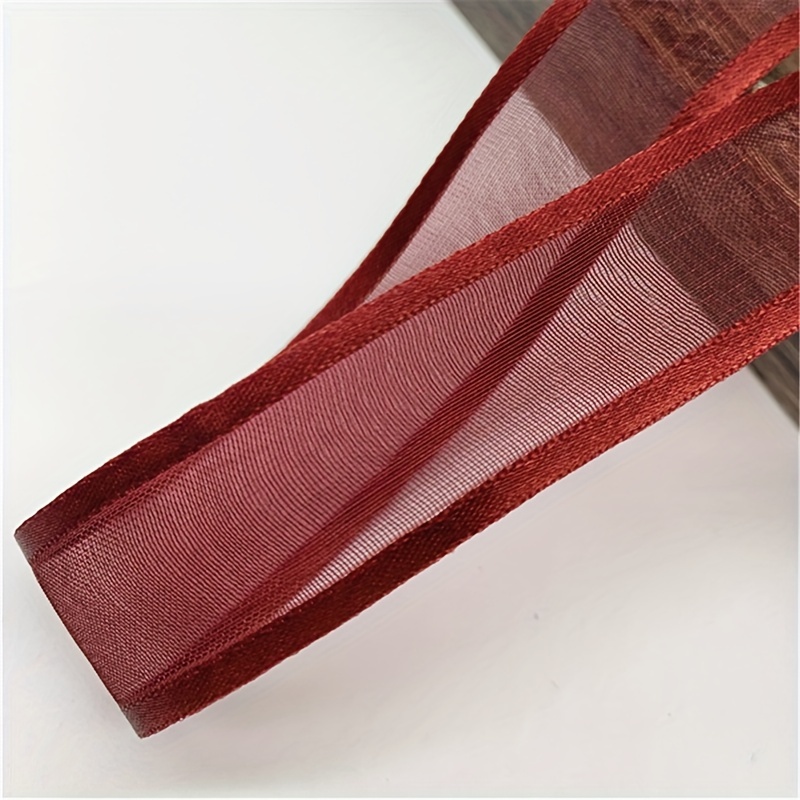 Image of 1pc 5 Yards 20mm Ribbon Organza Ribbon For Bow Wedding Christmas Decoration Handmade Gift Wrapping